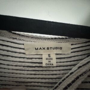 Max Studio Monochrome Striped Knit
